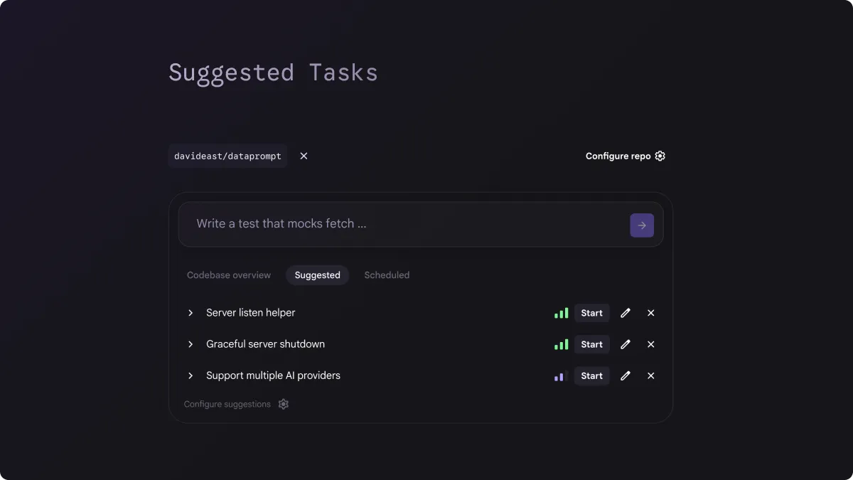 Suggested Tasks